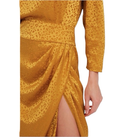 Ronny Kobo Kaira Silk Jacquard Leopard Dress Size Small - Picture 3 of 16